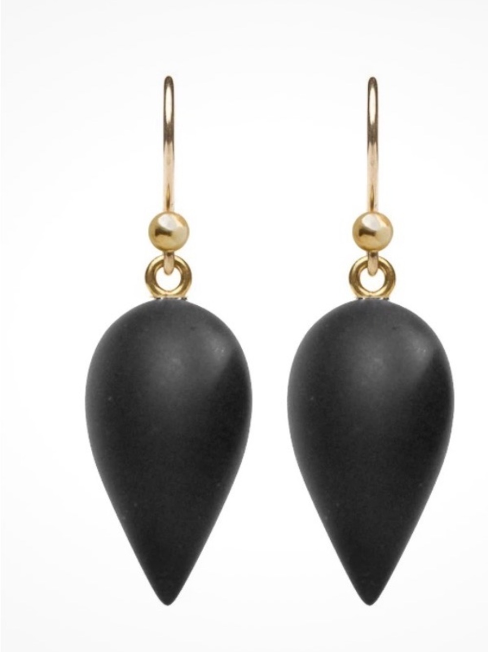 Ted Muehling Frosted Black Onyx Acorn earrings Stunning! - Picture 3 of 7